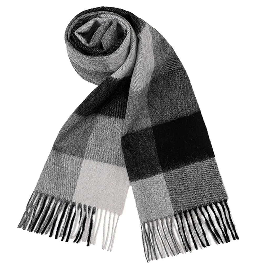 8745 Cashmere Wool Scarf Soft Warm Thick Plaid Winter Scarf Unisex